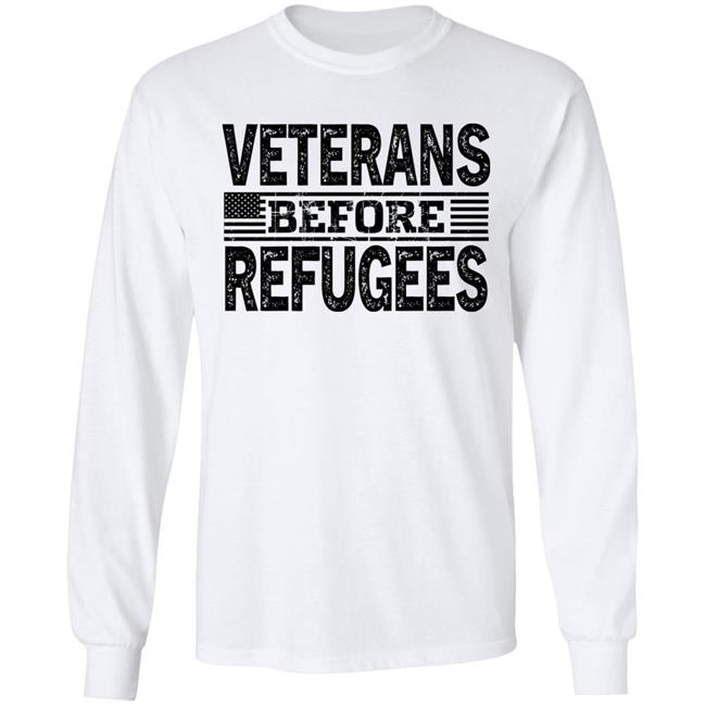 Wonderingwear Merch Veterans Before Refugees Shirt