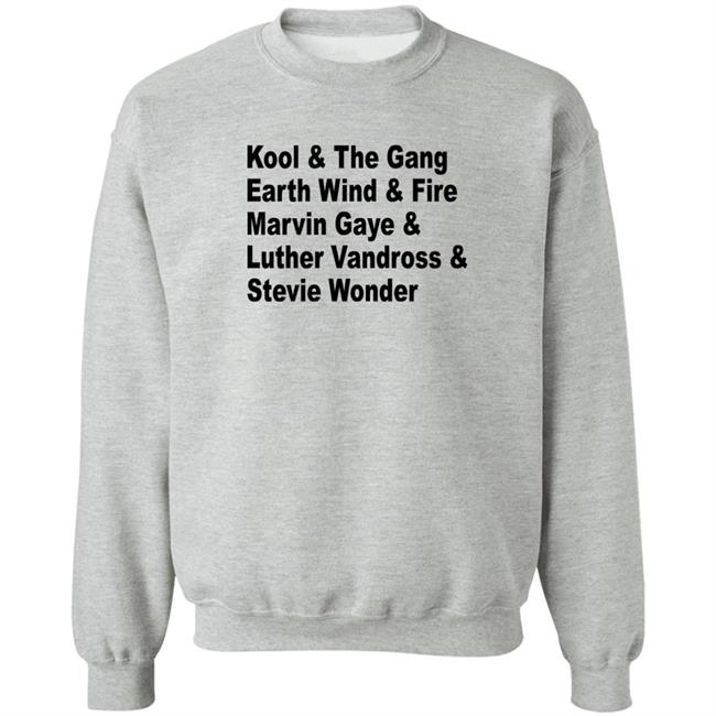 Kool The Gang Earth Wind Fire Marvin Gaye Luther Vandross Stevie Wonder Shirt