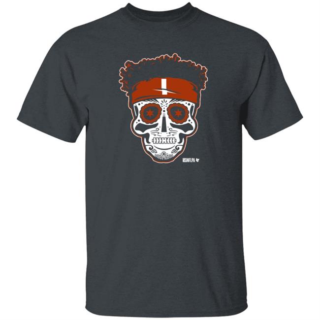 Justin Fields Sugar Skull T Shirt National Football League Players Association BreakingT Justin Fields Sugar Skull T Shirt National Football League Players Association BreakingT