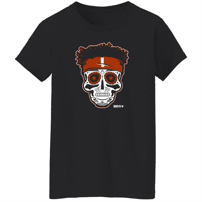 Justin Fields Sugar Skull T Shirt National Football League Players Association BreakingT Justin Fields Sugar Skull T Shirt National Football League Players Association BreakingT