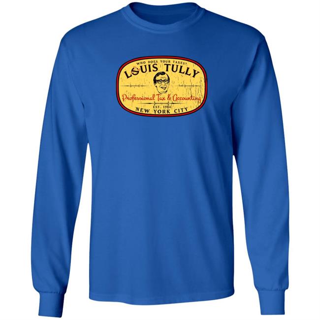Super 70S Sports Store Merch Louis Tully Accounting Tee Shirt Super 70S Sports Store Merch Louis Tully Accounting Tee Shirt