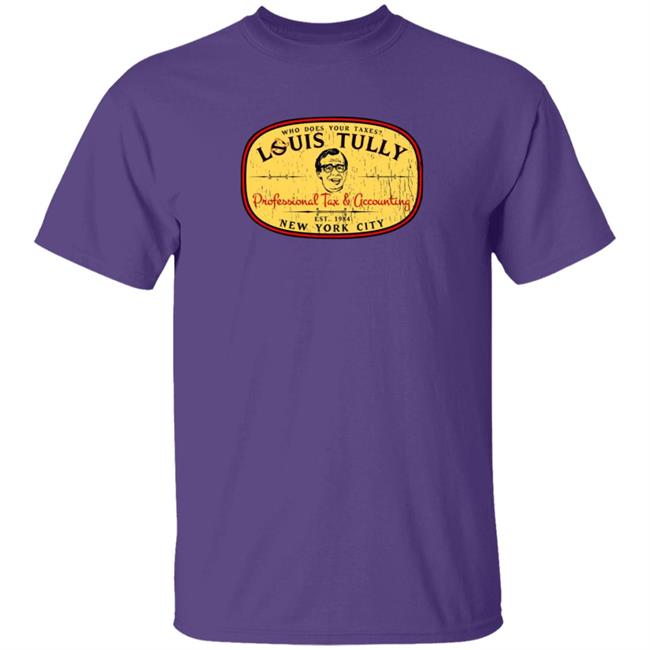 Super 70S Sports Store Merch Louis Tully Accounting Tee Shirt Super 70S Sports Store Merch Louis Tully Accounting Tee Shirt