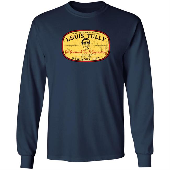 Super 70S Sports Store Merch Louis Tully Accounting Tee Shirt Super 70S Sports Store Merch Louis Tully Accounting Tee Shirt