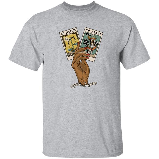 No Justice No Peace Blm Tarot Card T Shirt Gimelresh Gabe Community Vibe Judge Elite Strologee