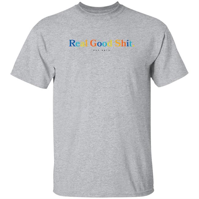Tom Misch Merch Multicolour Real Good Shit Tee Shirt Tom Misch Merch Multicolour Real Good Shit Tee Shirt