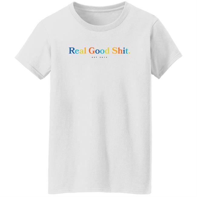 Tom Misch Merch Multicolour Real Good Shit Tee Shirt Tom Misch Merch Multicolour Real Good Shit Tee Shirt