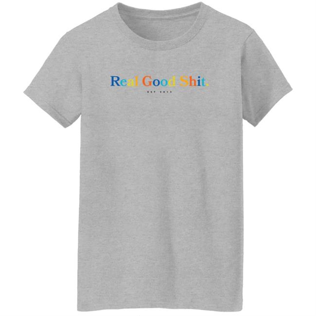 Tom Misch Merch Multicolour Real Good Shit Tee Shirt Tom Misch Merch Multicolour Real Good Shit Tee Shirt