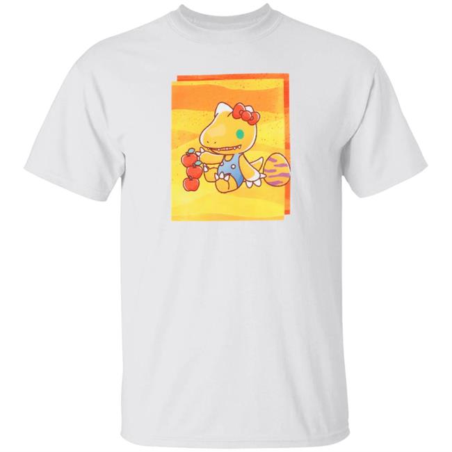 Atsuko Store Hello Kitty X Digimon Agumon White Shirt