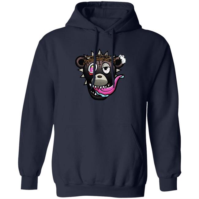 Crazy Bear Hoodie, Glo Gang Merch Hooded Sweatshirt