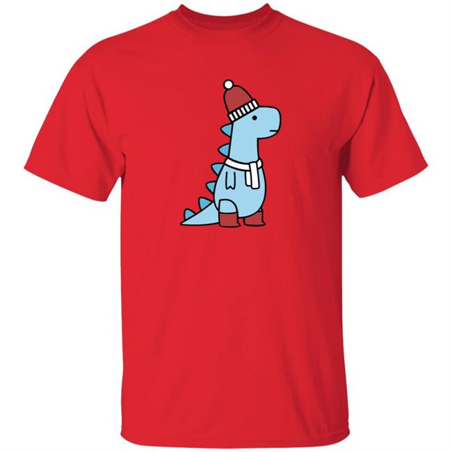 Shop Dinosaur Winter T-Rex T Shirt