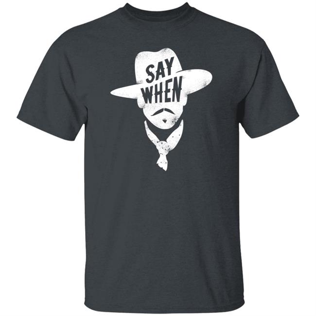 Aaron Rodgers Say When T Shirt Vintage Charcoal Merch