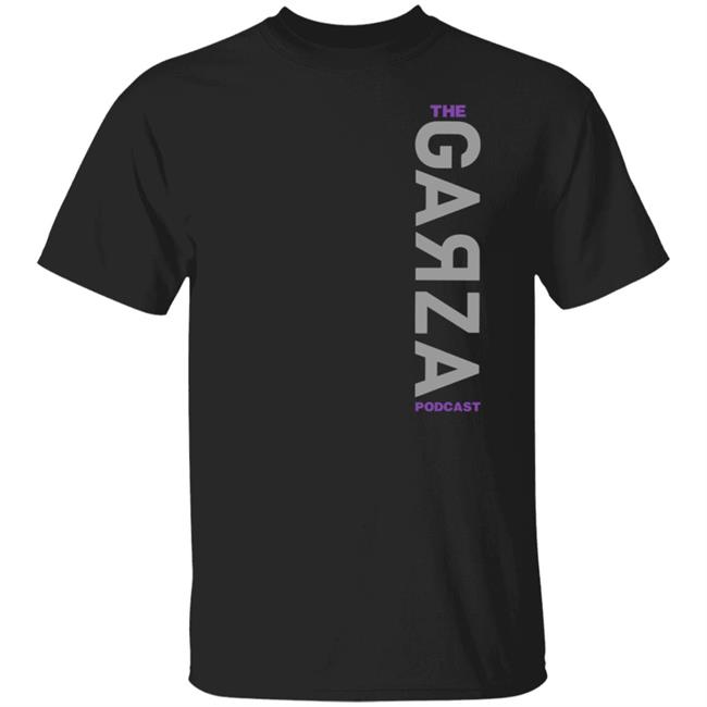 The Garza Podcast Merch Grey Vertical Logo Shirt
