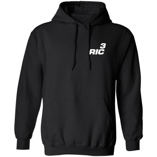 Daniel Ricciardo Merch RIC3 White Logo Hand Hoodie