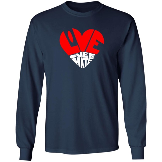 Love Over Hate Heart Hoodie Love Over Hate Heart Hoodie