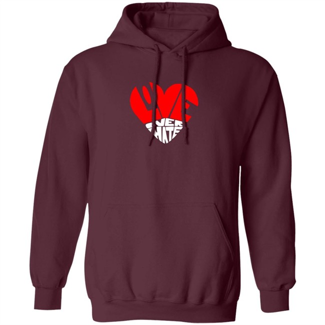 Love Over Hate Heart Hoodie Love Over Hate Heart Hoodie