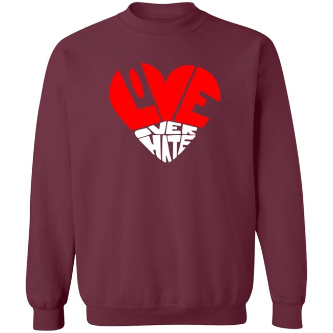 Love Over Hate Heart Hoodie Love Over Hate Heart Hoodie