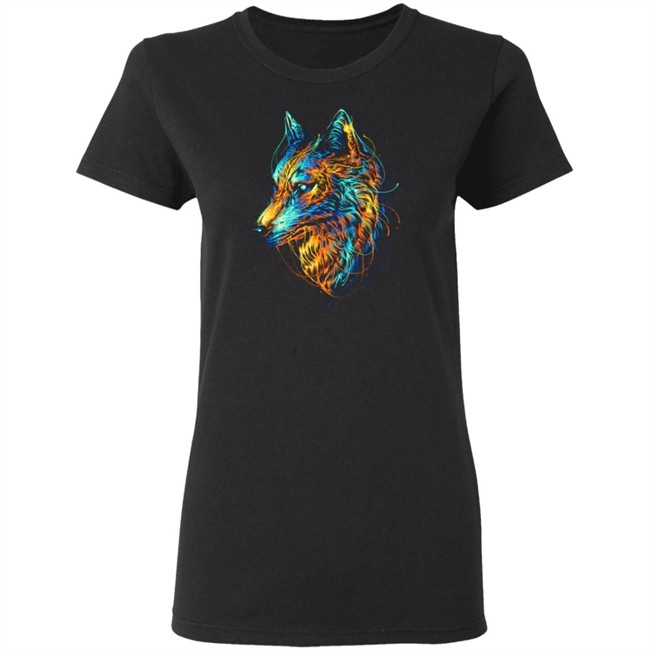 Colourful Wolf T Shirt Colourful Wolf T Shirt