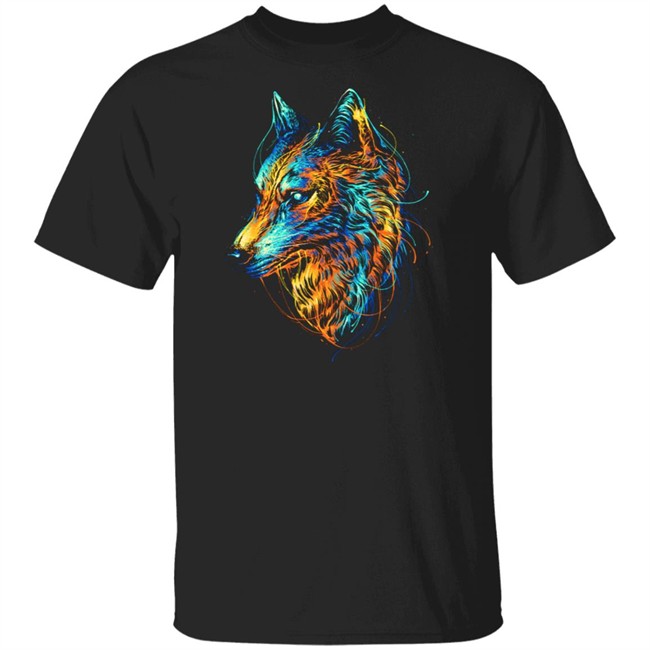 Colourful Wolf T Shirt