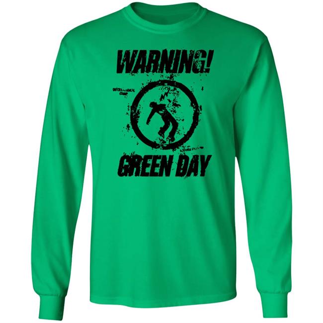 Green Day Merch Destroyed Warning Shirt Green Day Merch Destroyed Warning Shirt