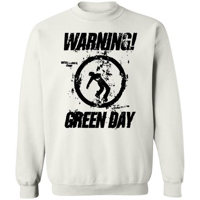 Green Day Merch Destroyed Warning Shirt Green Day Merch Destroyed Warning Shirt