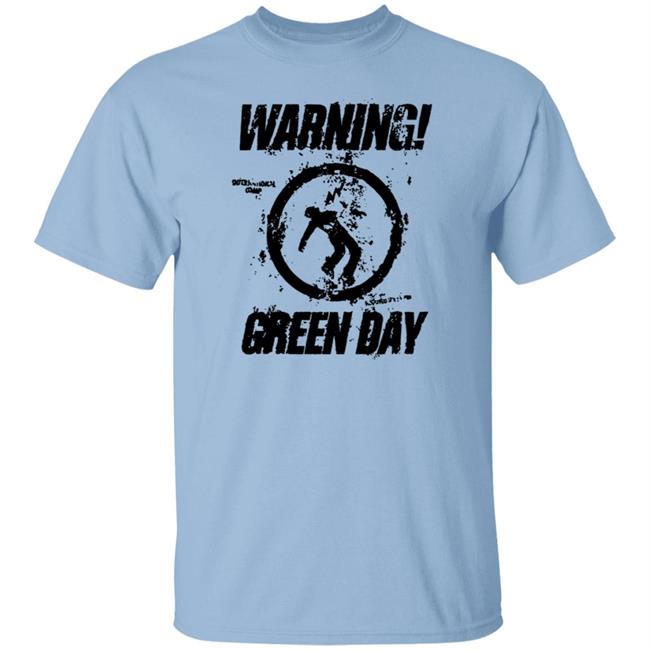 Green Day Merch Destroyed Warning Shirt Green Day Merch Destroyed Warning Shirt