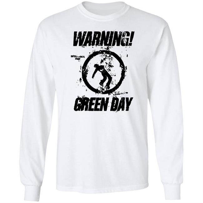 Green Day Merch Destroyed Warning Shirt Green Day Merch Destroyed Warning Shirt
