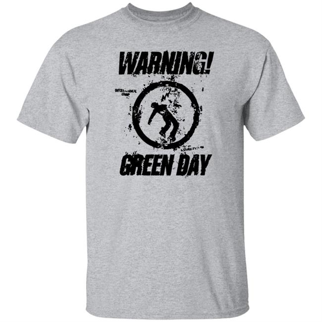 Green Day Merch Destroyed Warning Shirt Green Day Merch Destroyed Warning Shirt