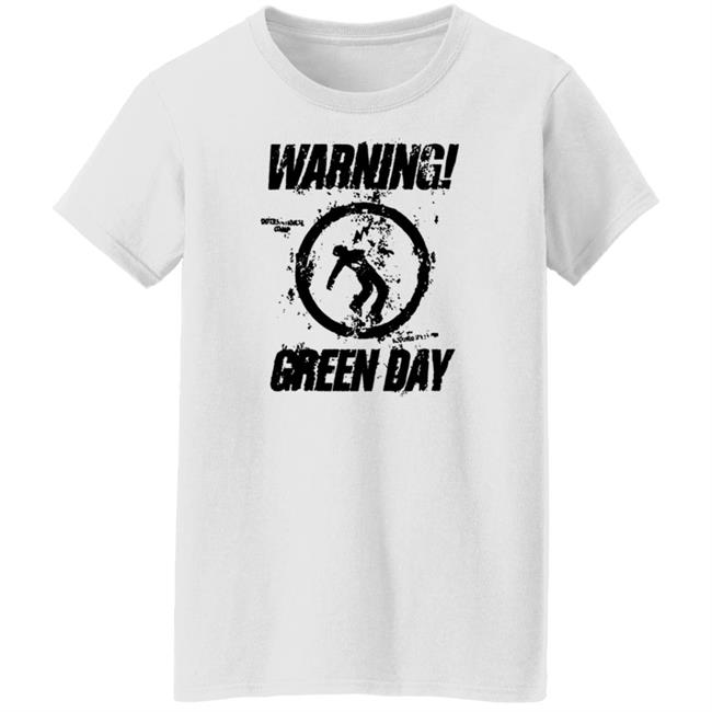 Green Day Merch Destroyed Warning Shirt Green Day Merch Destroyed Warning Shirt