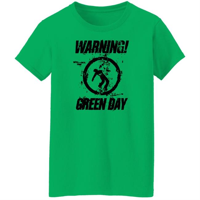 Green Day Merch Destroyed Warning Shirt Green Day Merch Destroyed Warning Shirt