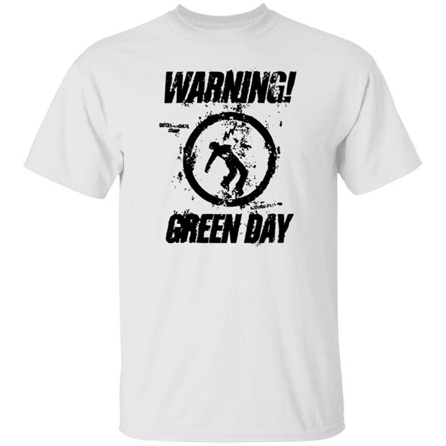 Green Day Merch Destroyed Warning Shirt Green Day Merch Destroyed Warning Shirt