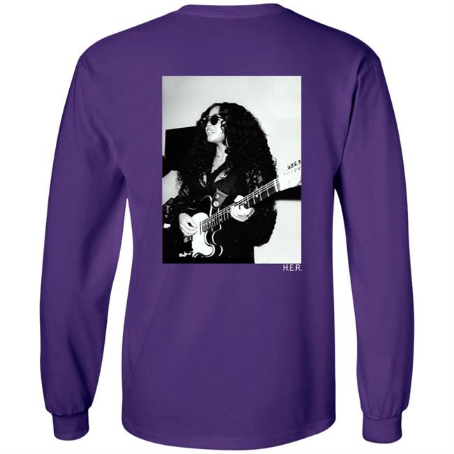 H.E.R. Merch Girls With Guitars Black Hoodie H.E.R. Merch Girls With Guitars Black Hoodie