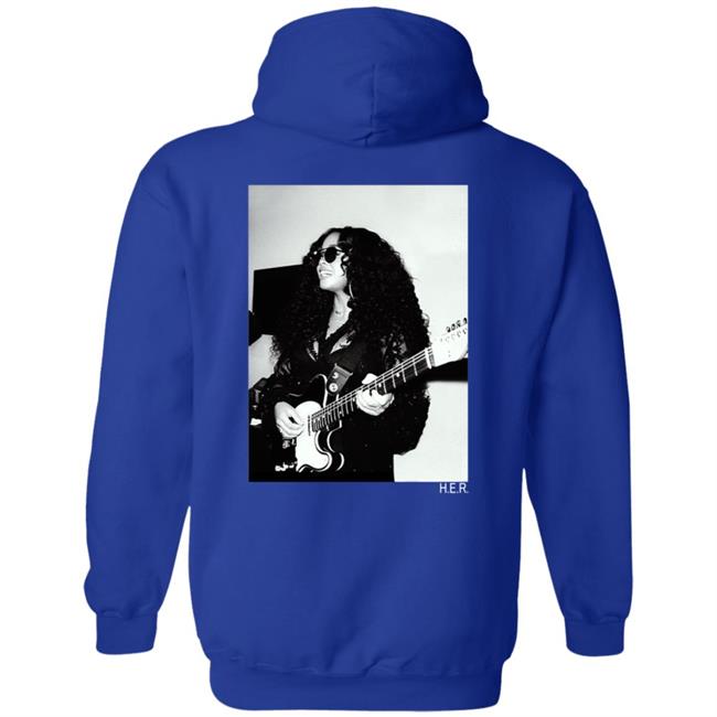 H.E.R. Merch Girls With Guitars Black Hoodie H.E.R. Merch Girls With Guitars Black Hoodie