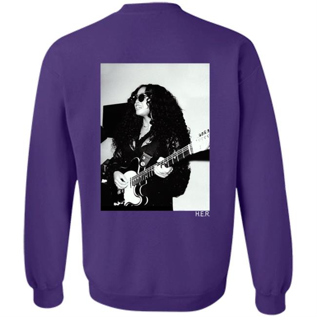 H.E.R. Merch Girls With Guitars Black Hoodie H.E.R. Merch Girls With Guitars Black Hoodie