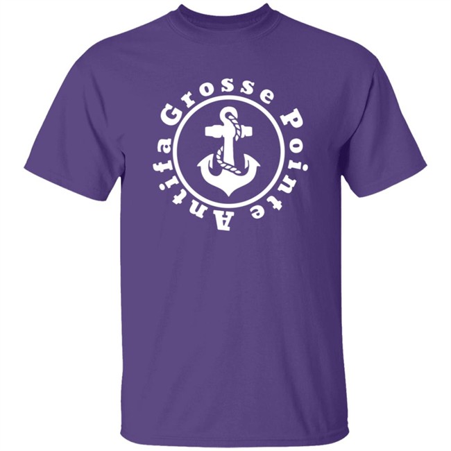 Grosse Pointe Antifa T Shirt Inspires Memes Shirt And Day Long Mirth Nautical Logo