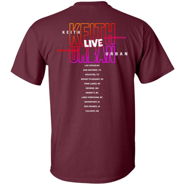 Keith Urban Band Merch Tour 2020 Guitar Smash Tee Shirt Keith Urban Band Merch Tour 2020 Guitar Smash Tee Shirt