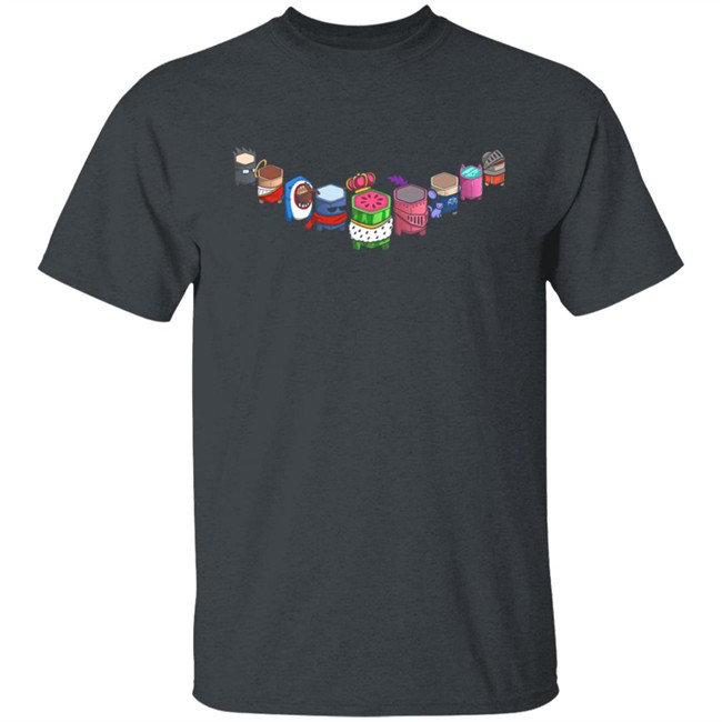 Mr. Fruit Merch Sus Lineup Shirt Black Mr. Fruit Merch Sus Lineup Shirt Black