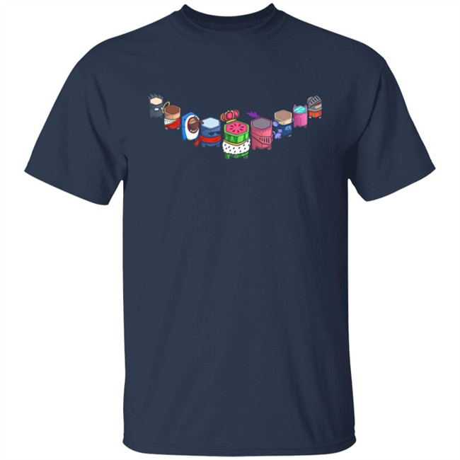 Mr. Fruit Merch Sus Lineup Shirt Black Mr. Fruit Merch Sus Lineup Shirt Black
