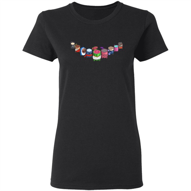 Mr. Fruit Merch Sus Lineup Shirt Black Mr. Fruit Merch Sus Lineup Shirt Black
