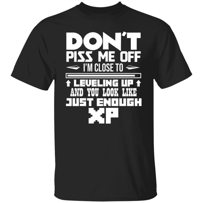 Don't Piss Me Off I'm Close To Leveling Up And You Look Like Just Enough T Shirt