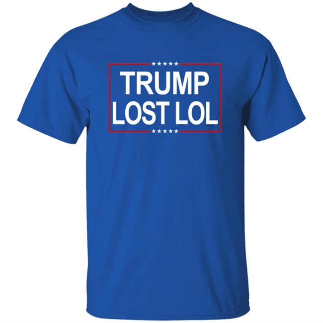 Trump Lost Lol Flag Outdoor Indoor Double Stitched-Polyester With Brass Grommets T Shirt