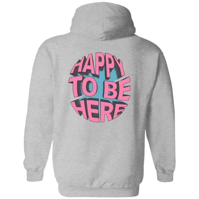 Space Zebra Merch Happy To Be Here Ice Blue Hoodie Space Zebra Merch Happy To Be Here Ice Blue Hoodie