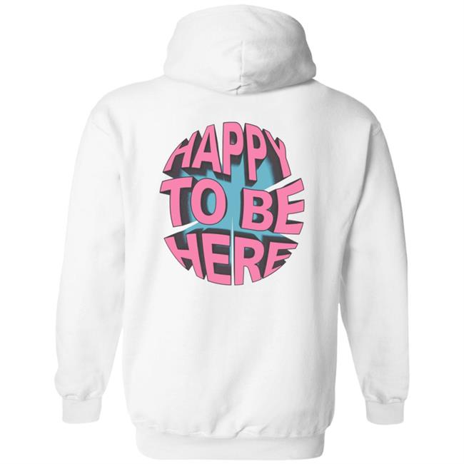 Space Zebra Merch Happy To Be Here Ice Blue Hoodie Space Zebra Merch Happy To Be Here Ice Blue Hoodie