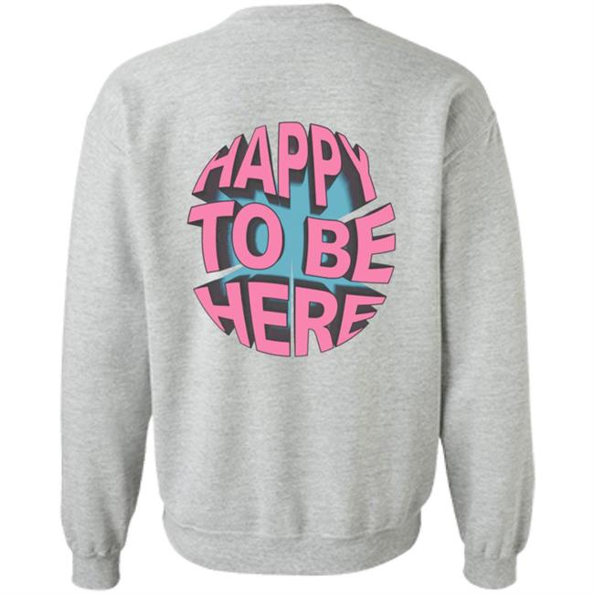 Space Zebra Merch Happy To Be Here Ice Blue Hoodie Space Zebra Merch Happy To Be Here Ice Blue Hoodie