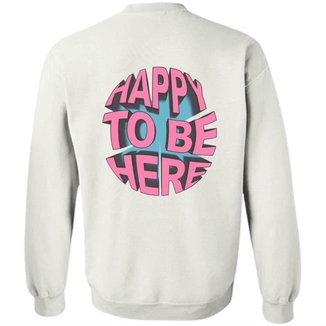 Space Zebra Merch Happy To Be Here Ice Blue Hoodie Space Zebra Merch Happy To Be Here Ice Blue Hoodie