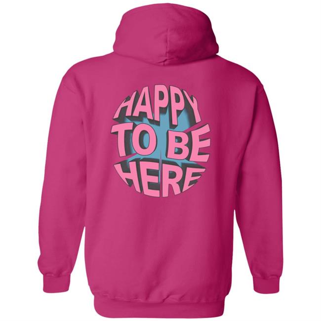 Space Zebra Merch Happy To Be Here Ice Blue Hoodie Space Zebra Merch Happy To Be Here Ice Blue Hoodie