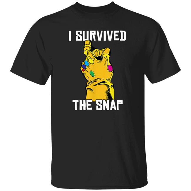 Marvel Thanos Gauntlet I Survived The Snap T Shirt