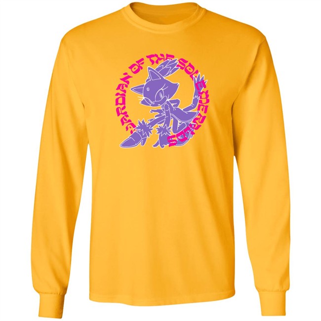 Blaze The Cat Guardian Of The Sol Emeralds Yellow Tee Blaze The Cat Guardian Of The Sol Emeralds Yellow Tee