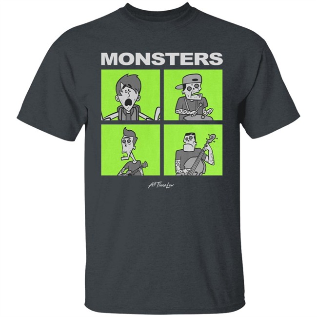 All Time Low Merch Monsters Square T Shirt All Time Low Merch Monsters Square T Shirt