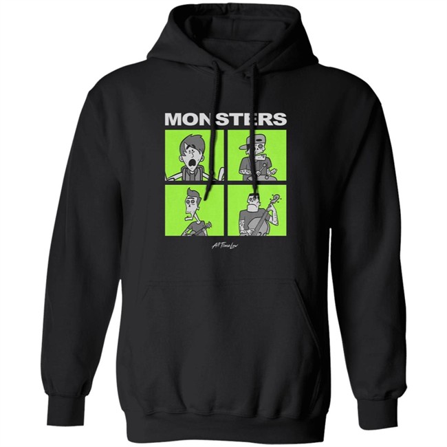 All Time Low Merch Monsters Square T Shirt All Time Low Merch Monsters Square T Shirt