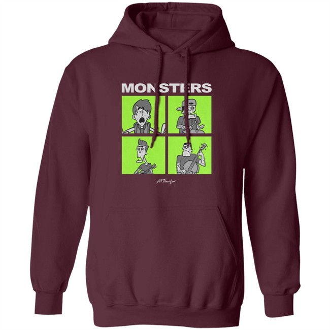 All Time Low Merch Monsters Square T Shirt All Time Low Merch Monsters Square T Shirt